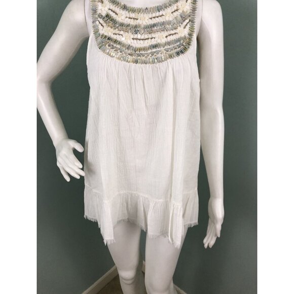 NWT Women's Max Studio Sleeveless Beaded Yoke Blouse Top Sz Medium - Picture 6 of 12